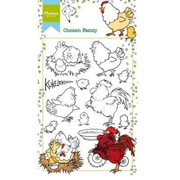 MD Clear Stamp Hetty's Chicken Family