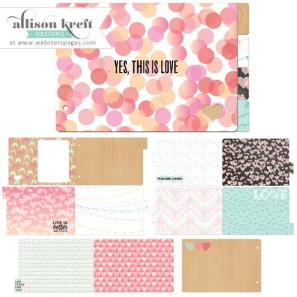 Websters Pages Sprinkled with Love Chipboard Album #MINB01