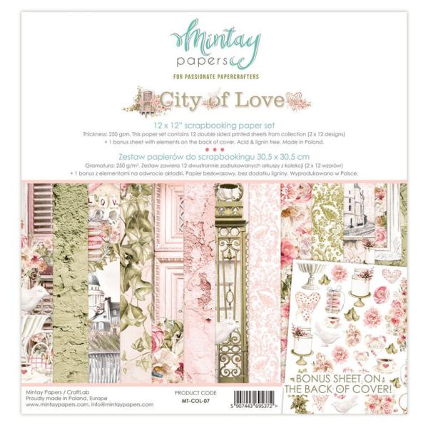 Mintay Papers 12x12 Paper Pad City of Love