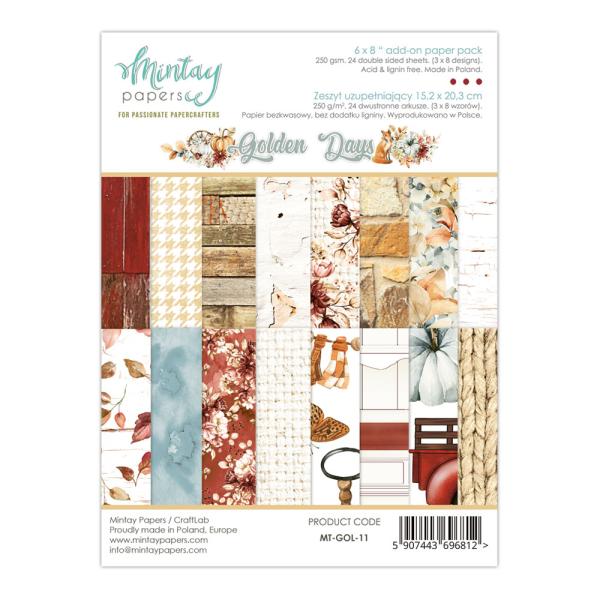 Mintay 6x8 Add-on Paper Pad Golden Days