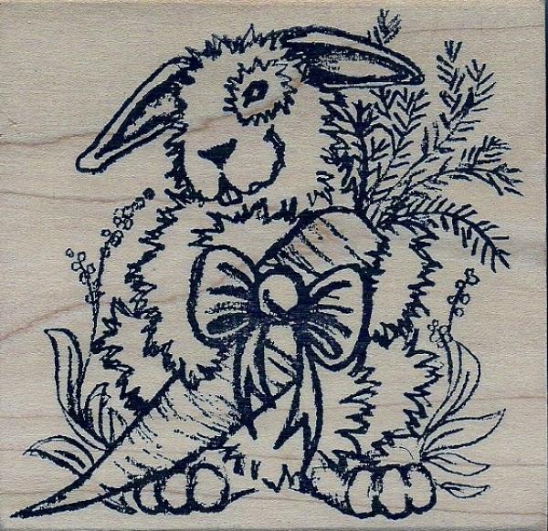 Magenta Wood Stamp Mr Rabbit & His Carrot