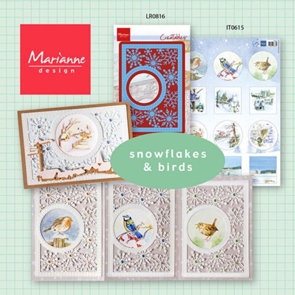 Marianne Design CreaTables Rectangle Snowflakes LR0816