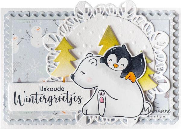 Marianne Design Stamp & Die Set Bear & Penguin CS1137