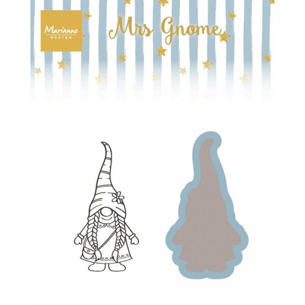 Marianne Design Stamp & Die Set Mrs Gnome #CS1112