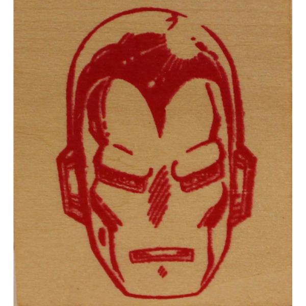 Marvel Comic Rubber Stamp Ironman Mask