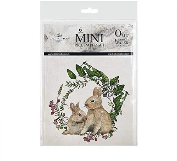 Mini Rice Paper Set Easter Animals RSM038