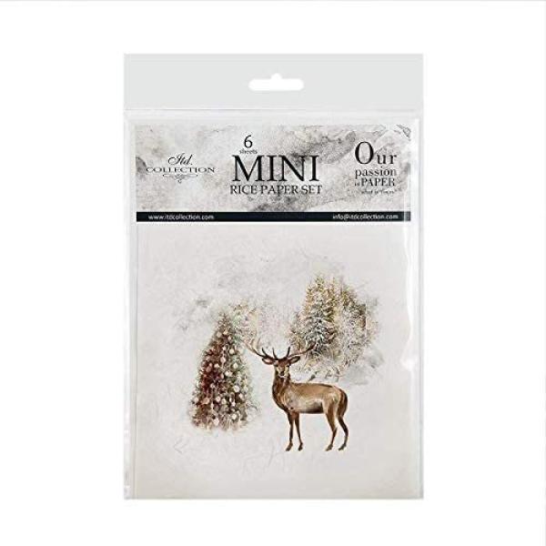Mini Rice Paper Set Winter Animals RSM026