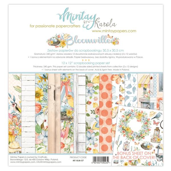 MiMintay 12x12 Paper Pad Bloomville #BLM07