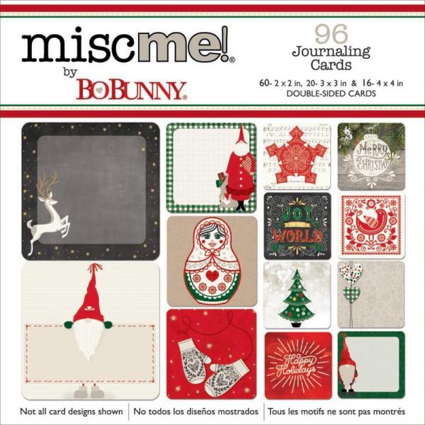 BoBunny Pocket Squares Journaling Cards Merry & Bright