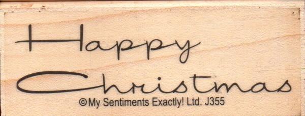 My Sentiments Exactly! Wooden Stamp Happy Christmas