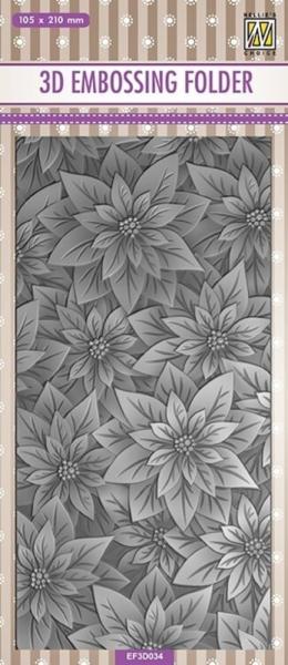 Nellie Snellen 3D Embossing Folder Poinsettia #034