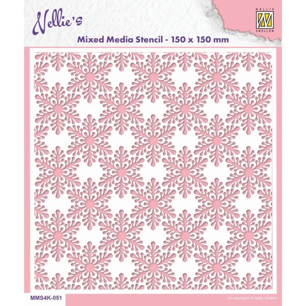 Nellie Snellen Mixed Media Stencil Snowflakes #051