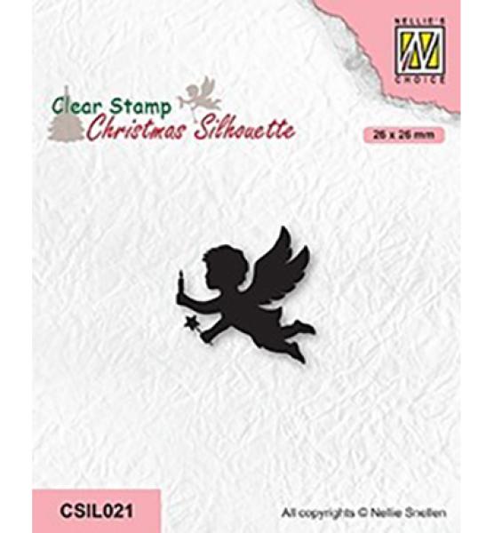 Nellie Snellen Stamp Angel with Candle CSIL021
