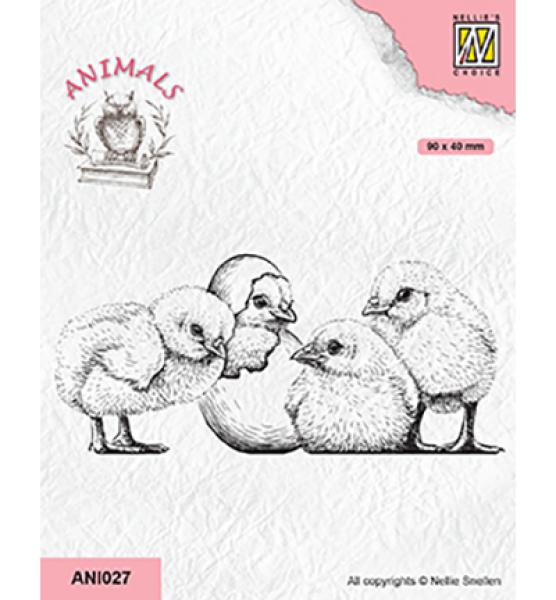 Nellie Snellen Clear Stamp Chickens ANI027