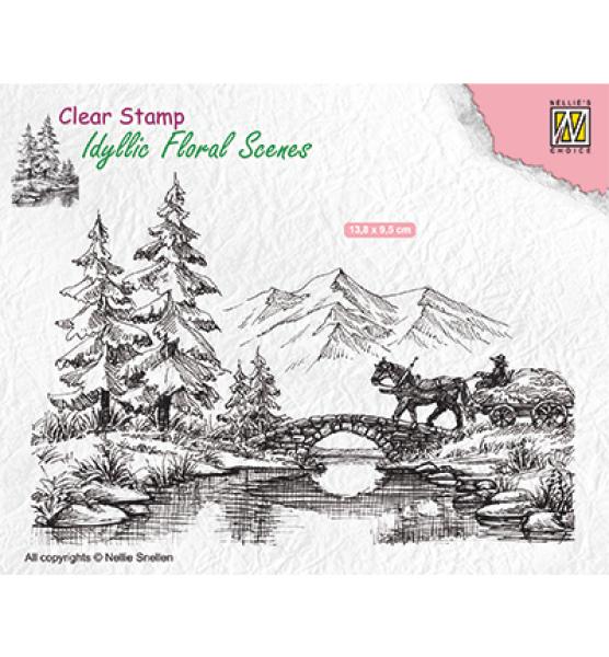 Nellie Snellen Clear Stamps Horse and Cart #IFS022