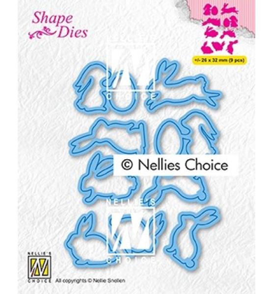 SD187 Nellie Snellen Shape Dies Collection of Hares
