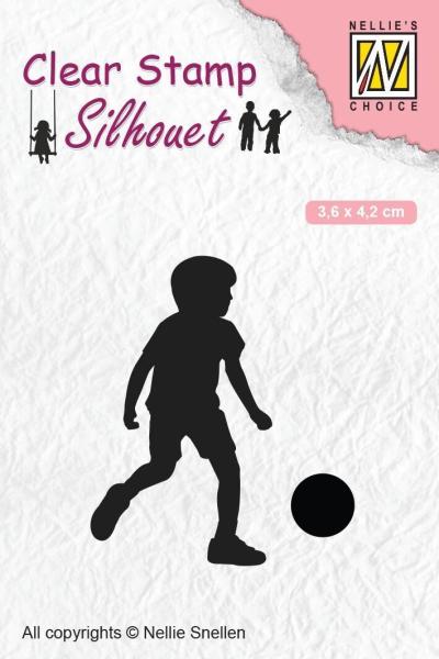 Nellie Snellen Silhouette Clear Stamp Football Player #SIL049