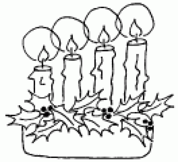 Reprint Cling Stamp Advent Wreath