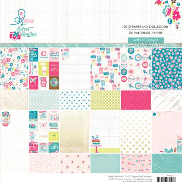 Webster Pages 12x12 Paper Pad Sweet Routine #PP1217