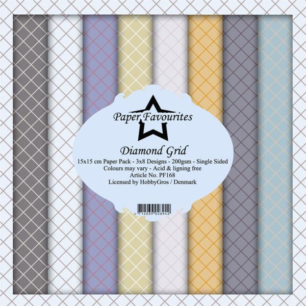 Paper Favourites 6x6 Paper Pack Diamond Grid #168