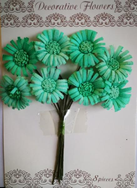 Paper Flowers Daisies Turquoise