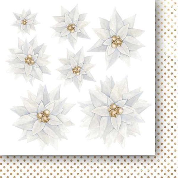 Paper Heaven 6x6 Paper Set Flowers & Ornaments White As Snow