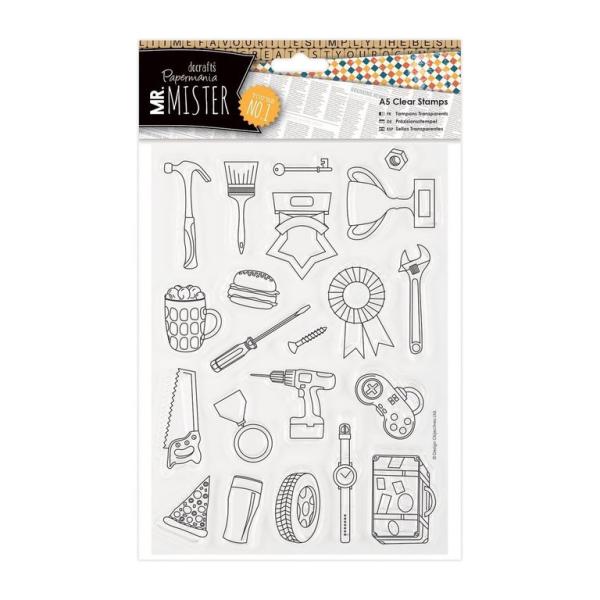 Papermania A5 Clear Stamps Mr Mister Icons