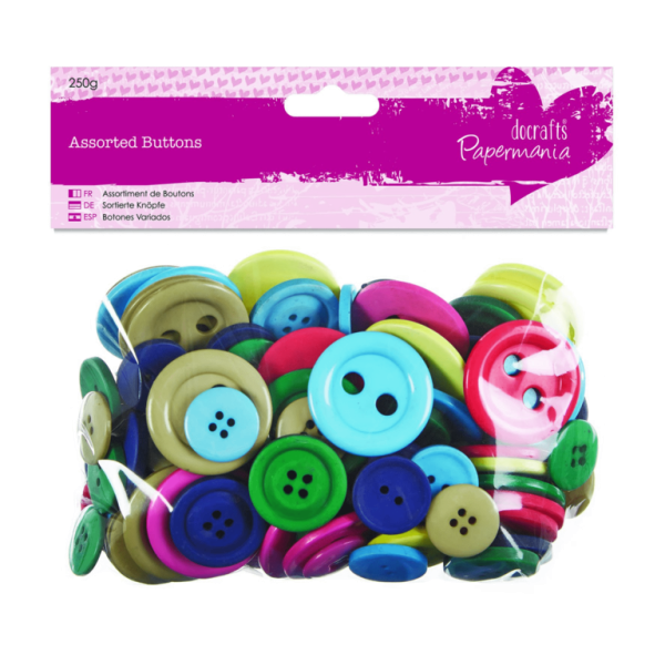 Papermania Assorted Buttons Brights #354317