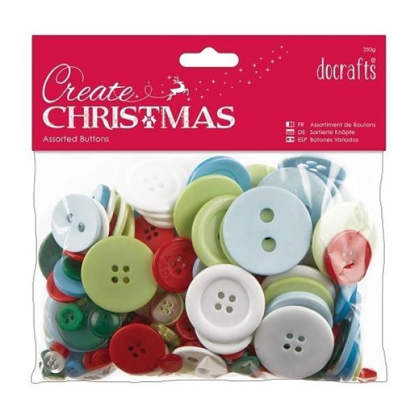 Papermania Assorted Buttons Traditional Christmas #354394