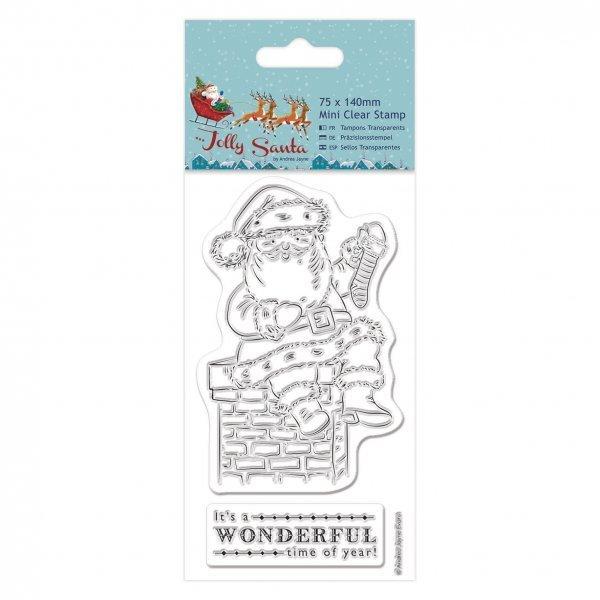 Papermania  Clear Stamps Jolly Santa Chimney