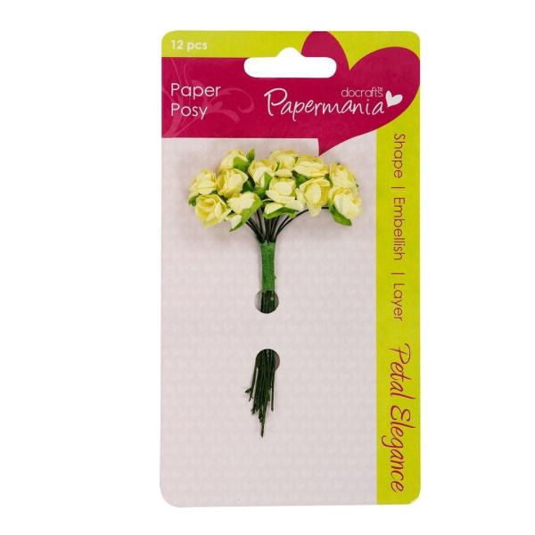 Papermania Petal Posy Lemon Roses