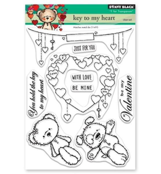 Penny Black Clear Stamp Set Key to my Heart