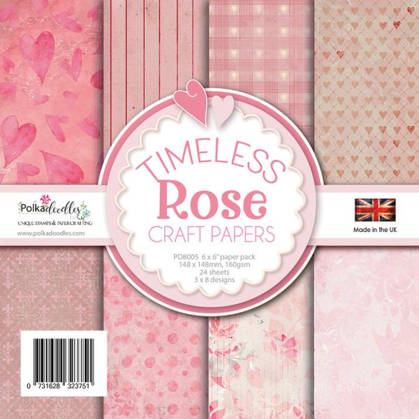Polkadoodles 6x6 Paper Pack Timeless Rose #8005