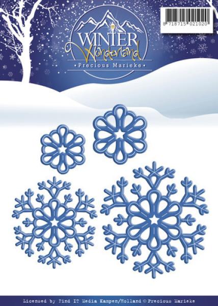 Precious Marieke Winter Wonderland Stanzschablone Snowflakes