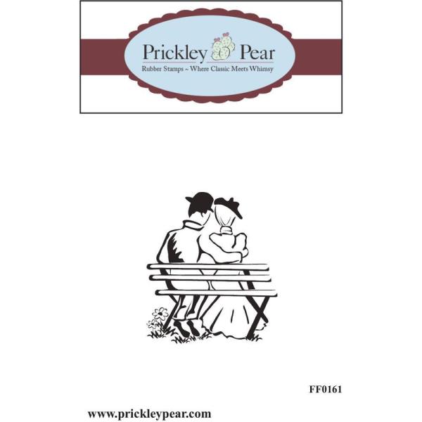 Prickley Pear Cling Stamps  Love On A Park Bench #FF0161