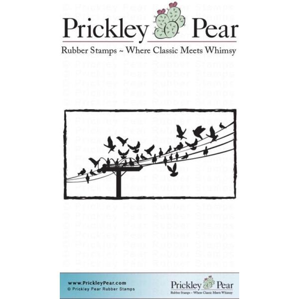 Prickley Pear Cling Stamps  Birds On A Wire