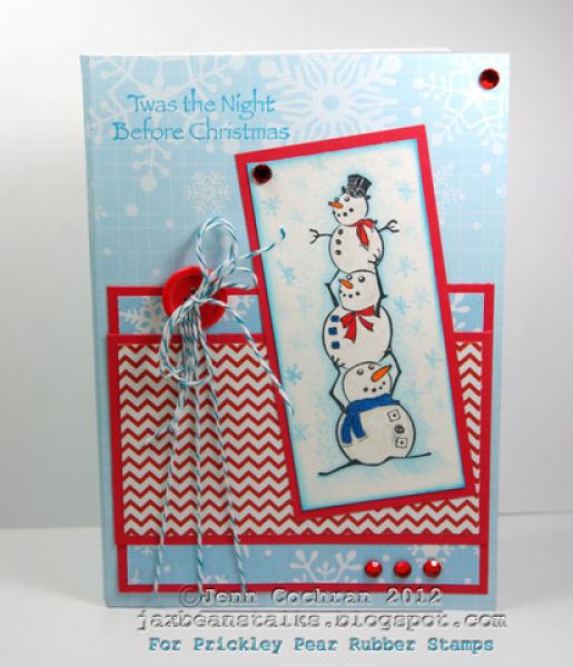 Prickley Pear Cling Stamps  Stacked Snowmen