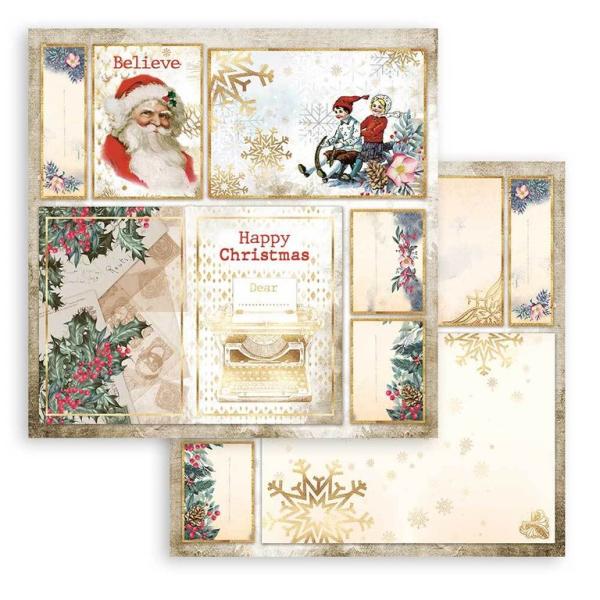 Stamperia 12x12 Paper SET Romantic Christmas Santa Claus SBB829