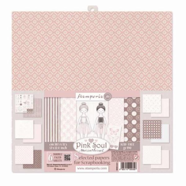 Stamperia 12x12 Assortiment Pink Soul #SBBKL603