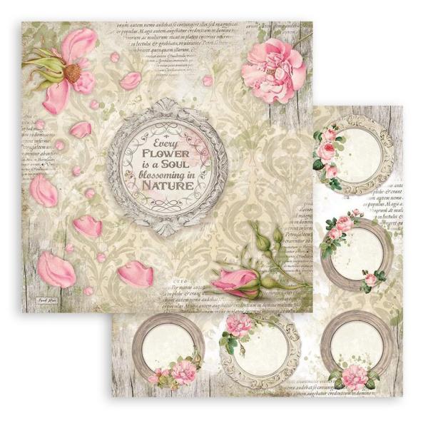 Stamperia 12x12 Paper Pad Romantic Garden House SBBL102