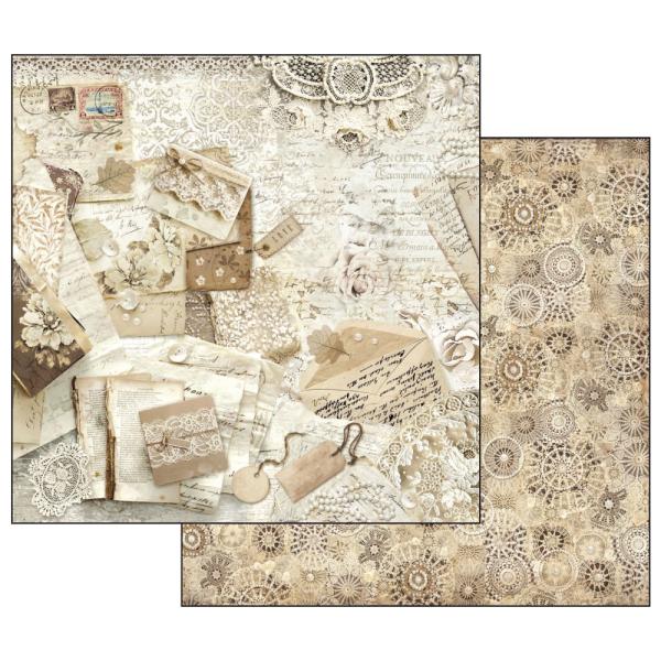 Stamperia 12x12 Paper Pad Old Lace