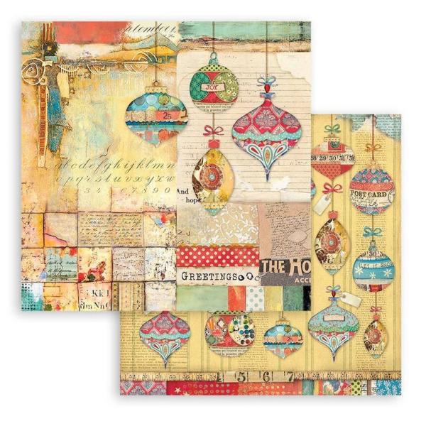 Stamperia 6x6 Paper Pad Christmas Patchwork #SBBXS05