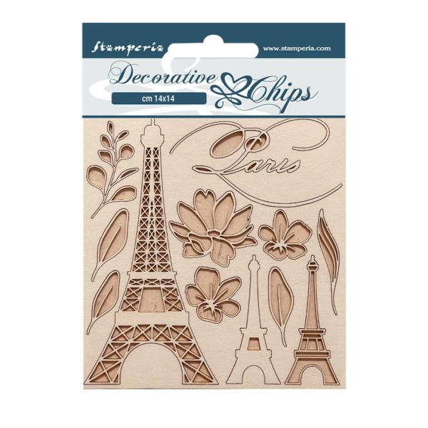 SCB165 Stamperia Chips Oh lá lá Tour Eiffel