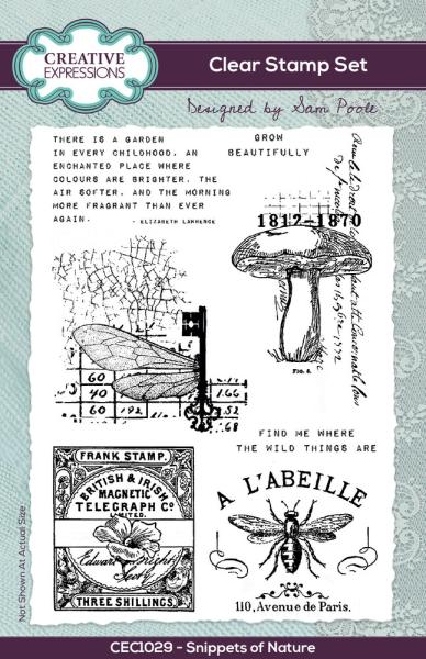 Sam Poole Clear Stamp A6 Snippets of Nature #CEC1029