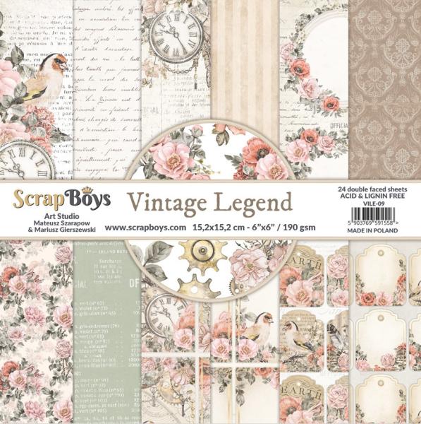ScrapBoys 6x6 Paper Pack Vintage Legend