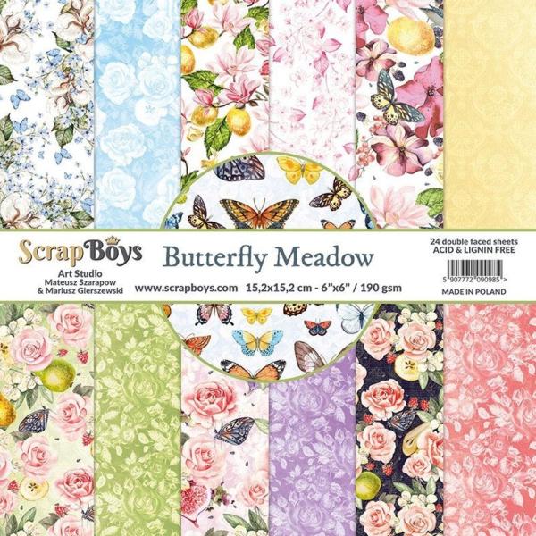 ScrapBoys 6x6 Paper Pack Butterfly Meadow
