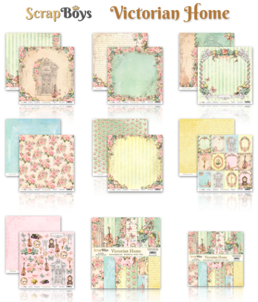 ScrapBoys 12x12 Paper Pack Victorian Home