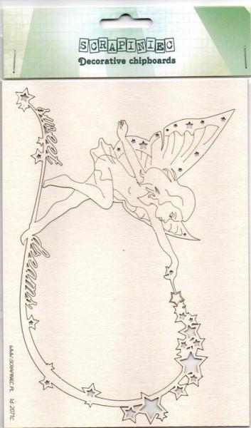 Scrapiniec Chipboard Sweet Dreams Fairy Frame #2071C