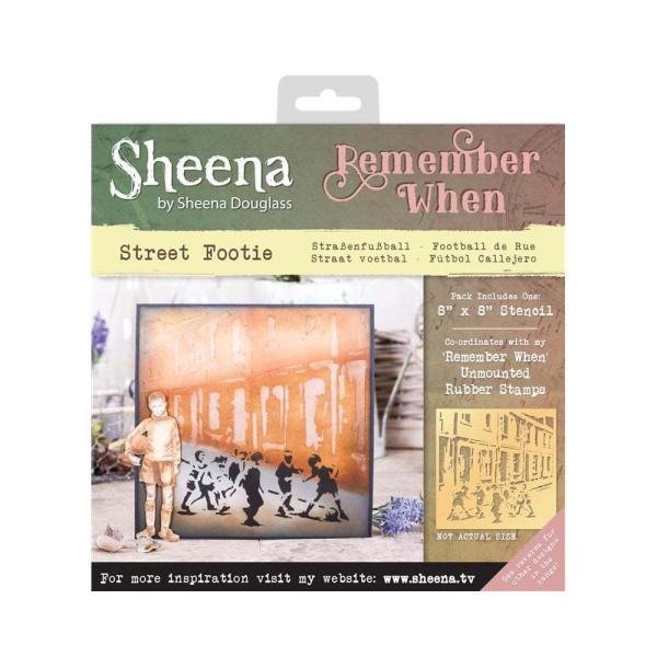 Sheena Douglass 8x8 Decorative Stencil Street Footie