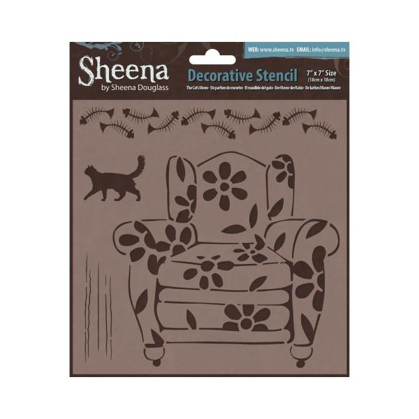 Sheena Douglass Decorative 7x7 Stencil The Cat's Meow